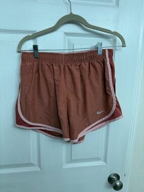 Nike Women's Rust Shorts with Pale Pink Trim